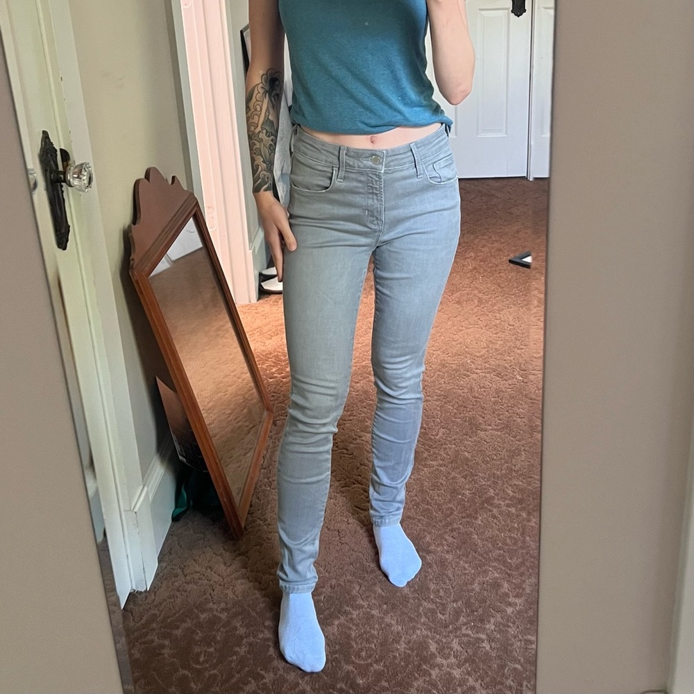 Old Navy Stone Grey Built-In Sculpt Rockstar Skinny Jean Sz 4